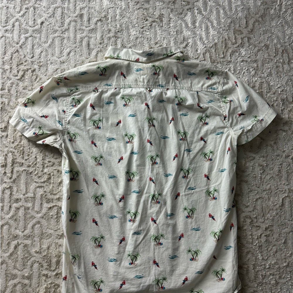 Aeropostale Palm and Bird Print Casual Shirt size large - Picture 2 of 5